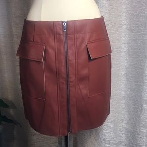Vegan Leather Mini Skirt
